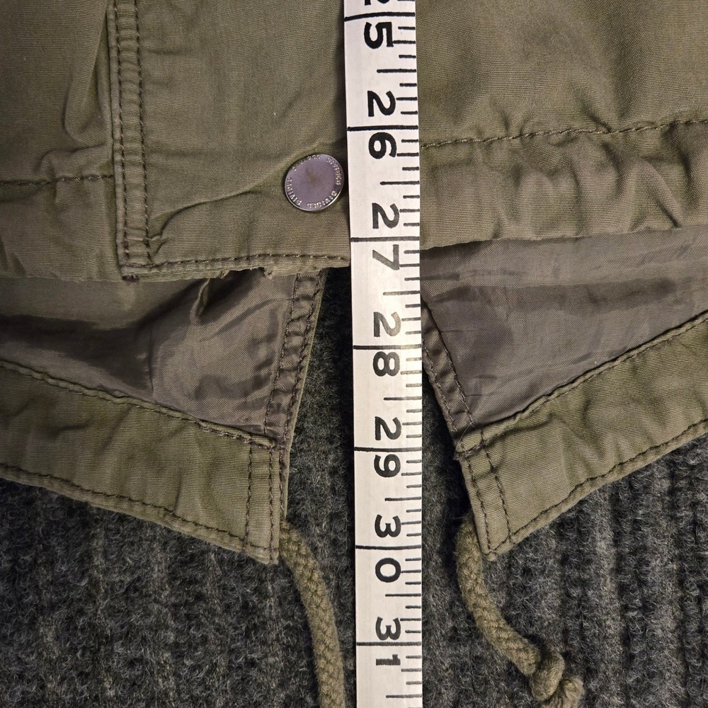 H&M DIVIDED Khaki‎ Green Hooded Utility Anorak Jacket Women Size 4 - Picture 12 of 12